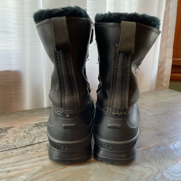 Vintage Sorel Badger black leather waterproof boots | size 10 - Picture 7 of 10